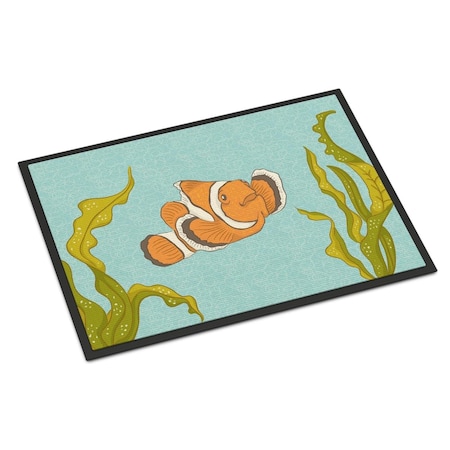 Carolines Treasures Clown Fish Indoor or Outdoor Mat - 18 x 27 in. BB8543MAT